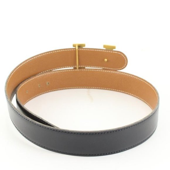 Hermès Black x Brown 32mm Reversible H Logo Belt Kit 84h615s main image 4